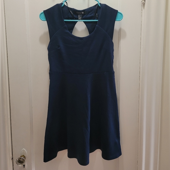 Navy A-line Formal Dress Size S Forever 21 - Picture 3 of 3